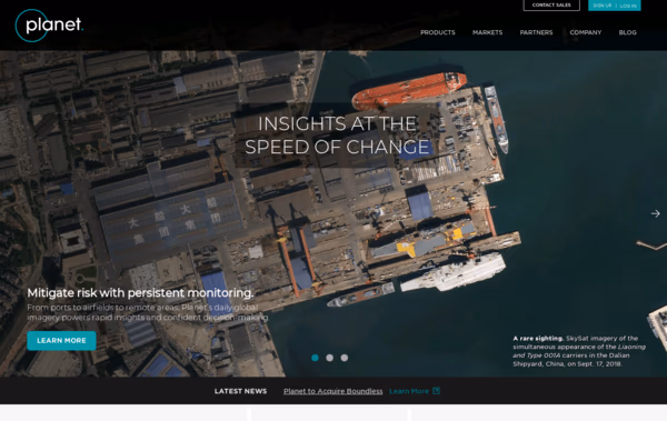 Planet Labs Web Design