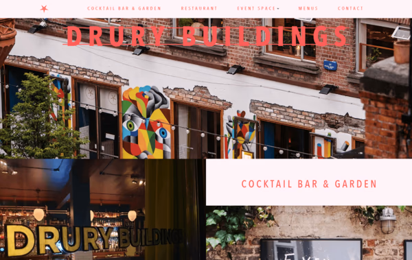 Drury Buildings Restaurant in Dublin Web Design