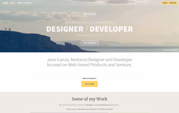 Jano García - Designer / Developer     Web Design