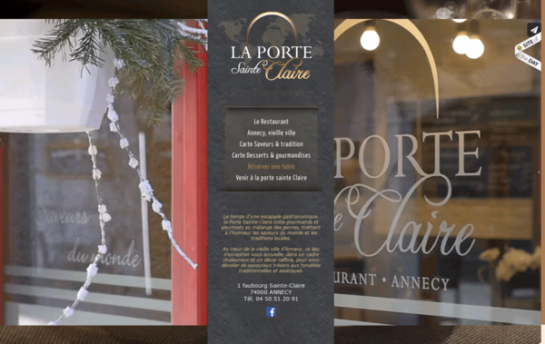 RESTAURANT PORTE SAINTE CLAIRE  Web Design
