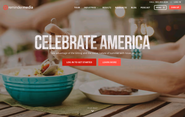 Celebrate America | ReminderMedia Web Design