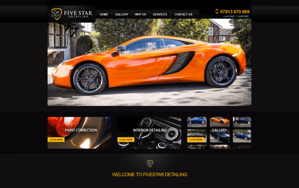 Five Star Detailing Web Design