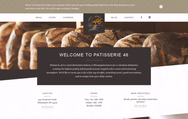 Patisserie 46 Web Design