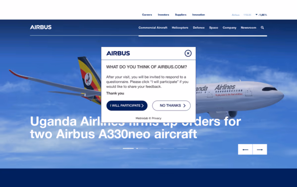 Airbus Group Web Design
