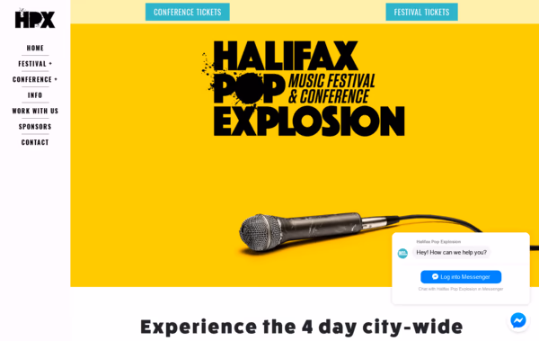 Halifax Pop Explosion Web Design