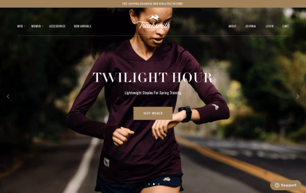 Tracksmith Web Design