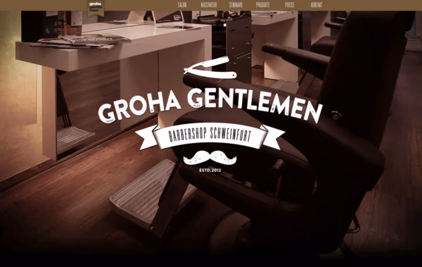 Groha Gentlemen Web Design