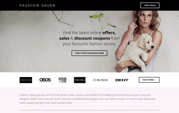 Fashion Coupons Web Design