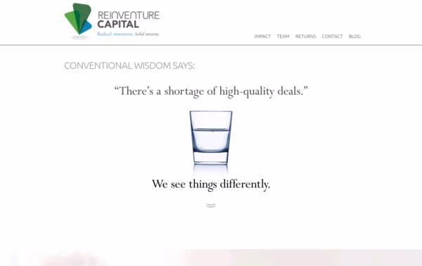 Reinventure Capital Web Design