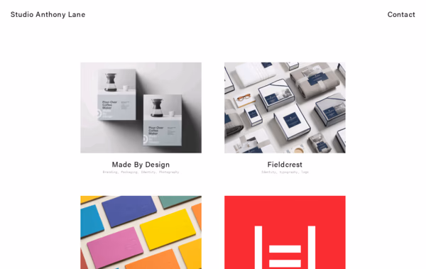 Studio Anthony Lane Logo, Branding and Identity Design Web Design