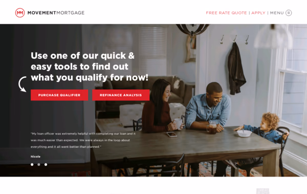 Movement Mortgage Web Design