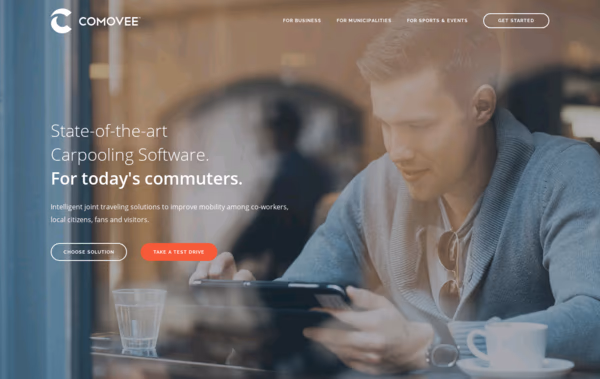 Comovee Mobility Management Web Design