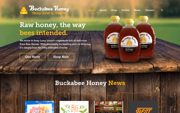 Buckabee Honey Web Design