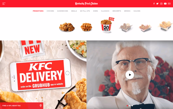 KFC: Finger Lickin’ Good Web Design