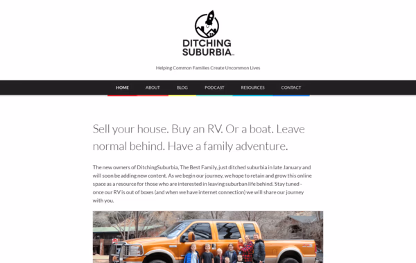 Ditching Suburbia Web Design