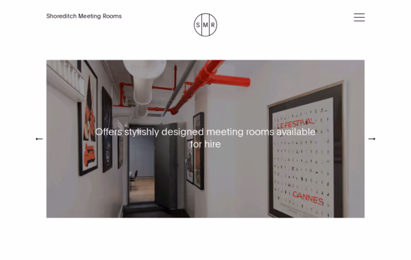 Shoreditch Meeting Rooms Web Design