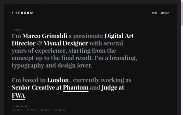 THENERO – Marco Grimaldi Web Design