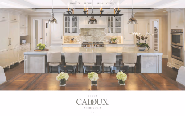 Peter Cadoux Architects Web Design