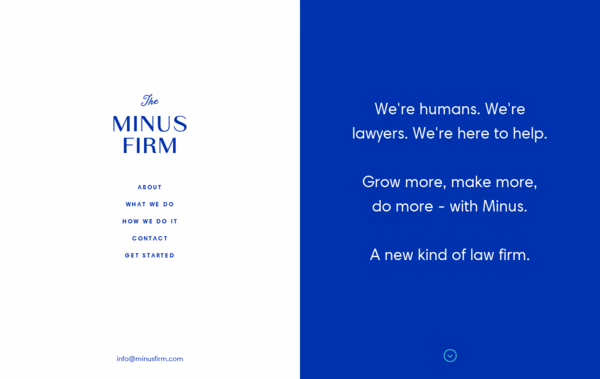 The Minus Firm  Web Design