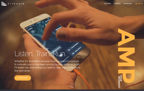 Fit Radio App Web Design