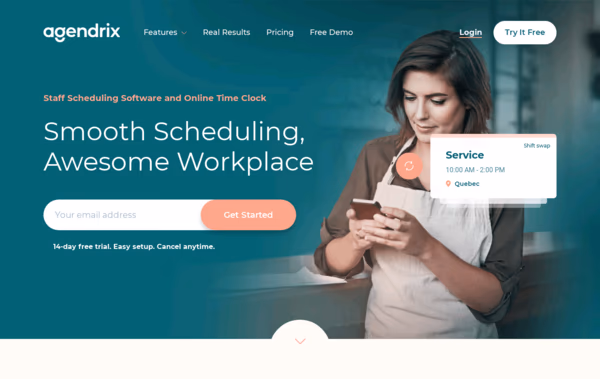 Agendrix Staff Scheduling Software Web Design