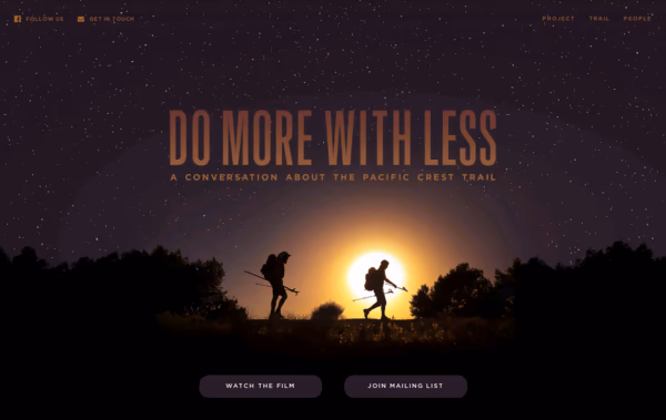 Do More With Less Film Web Design