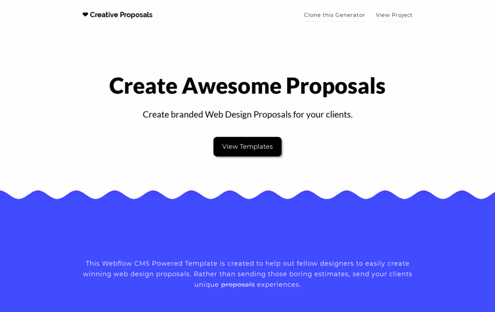 Creative Proposals