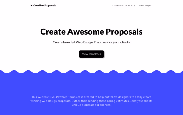 Creative Proposals Web Design