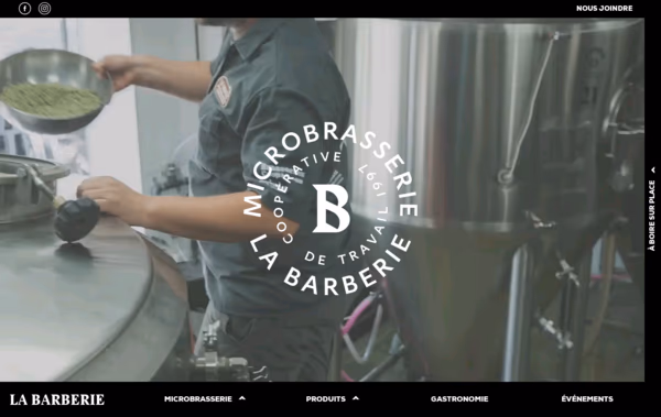 La Barberie Microbrasserie Québec Web Design