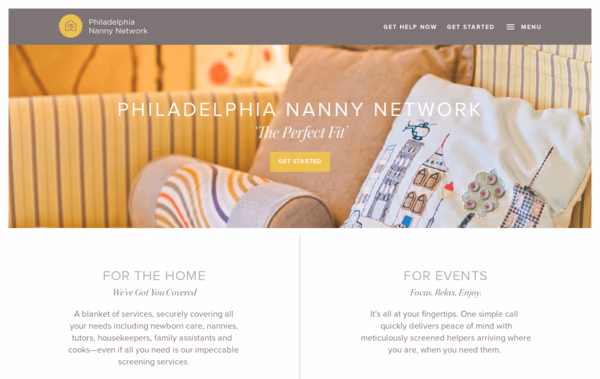  Philadelphia Nanny Network Web Design