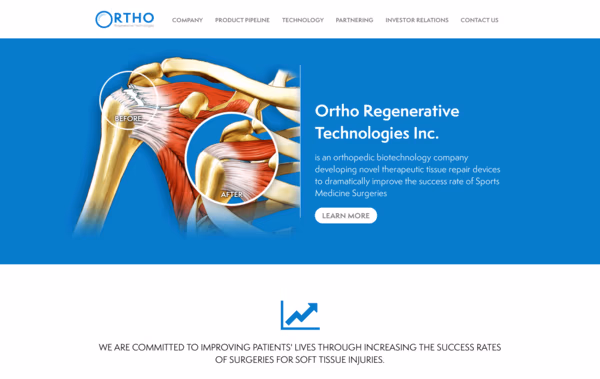 Ortho Regenetative Technologies Web Design