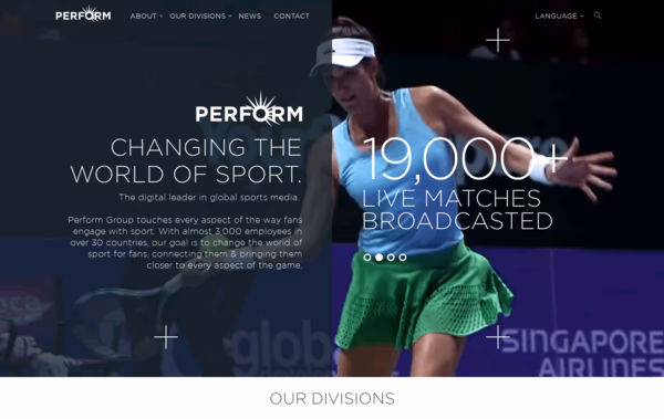 Perform Digital Sports Media Web Design