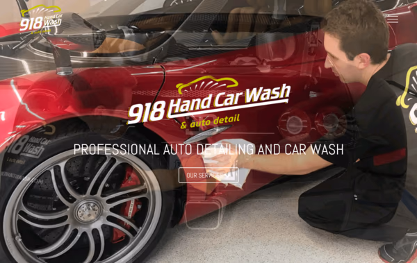 918 Hand Car Wash Web Design