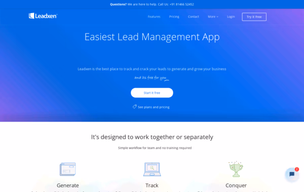 Leadxen Online Lead Management Web Design