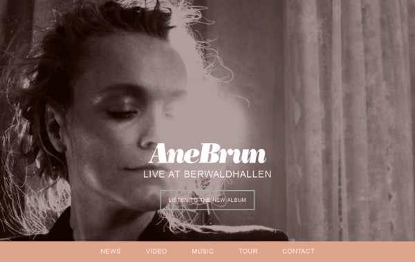 Ane Brun Web Design