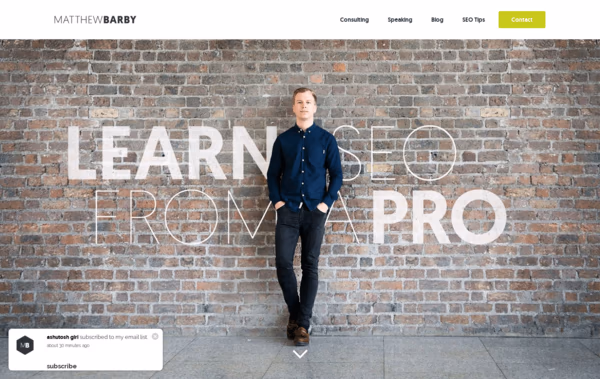 Matthew Barby Web Design