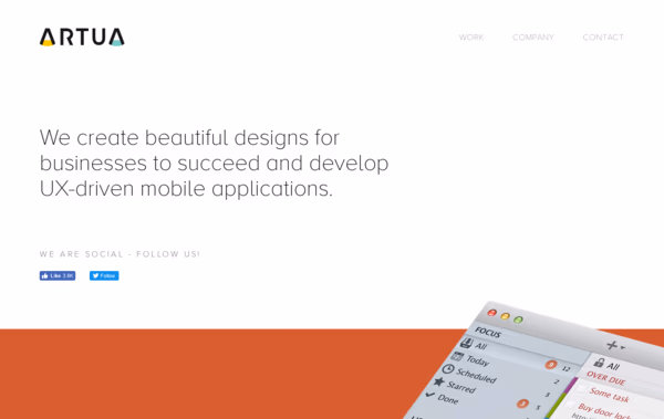 ARTUA Design Agency Web Design