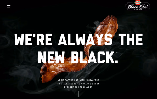 BLACK LABEL® Bacon Web Design