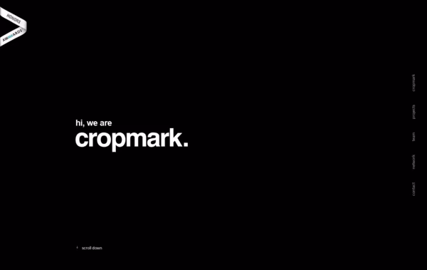  cropmark. creative studio Web Design