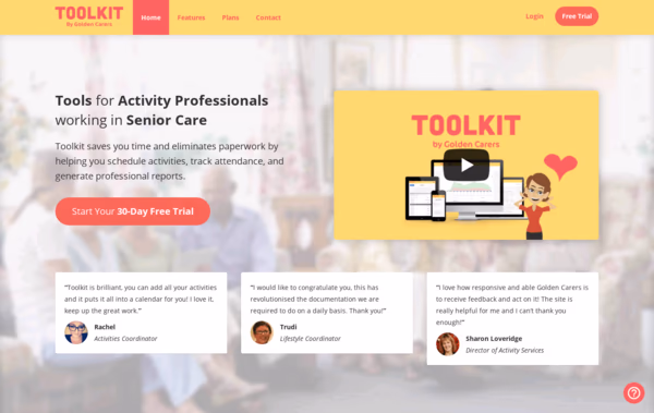 GoldenCareTools Web Design