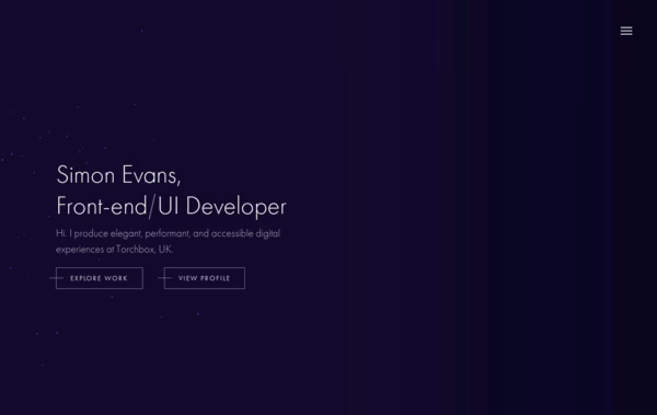Simon Evans Front-end Developer Web Design