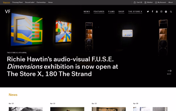 The Vinyl Factory Web Design