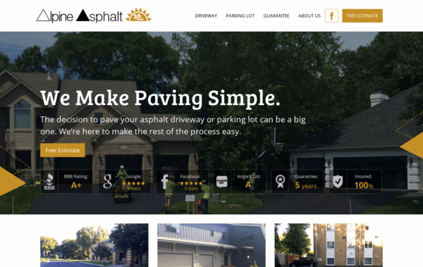 Alpine Asphalt Web Design