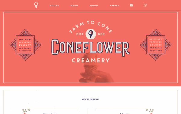 Coneflower Creamery Web Design