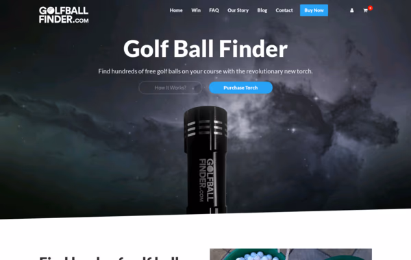 Golf Ball Finder Torch Web Design
