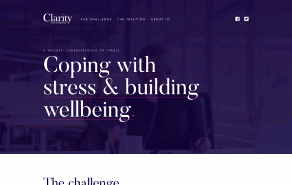 Clarity Stress Management Web Design