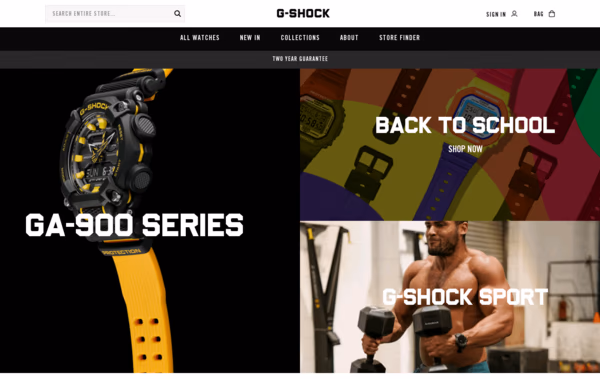 G-SHOCK Web Design