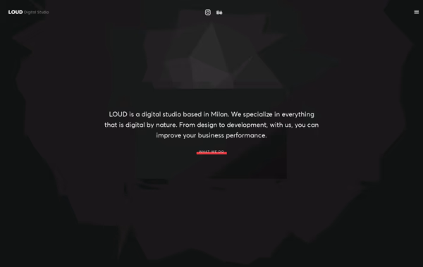 LOUD - Digital Studio based in Milan Web Design