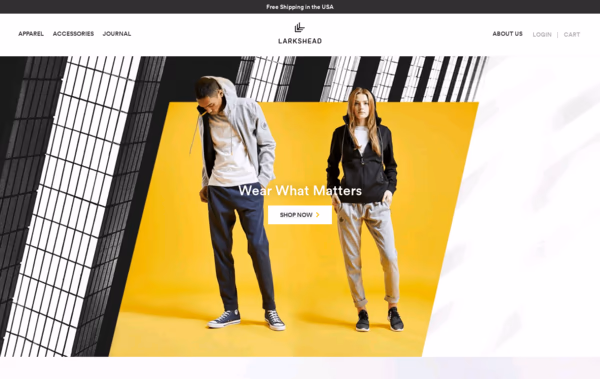 Larkshead fashion website Web Design