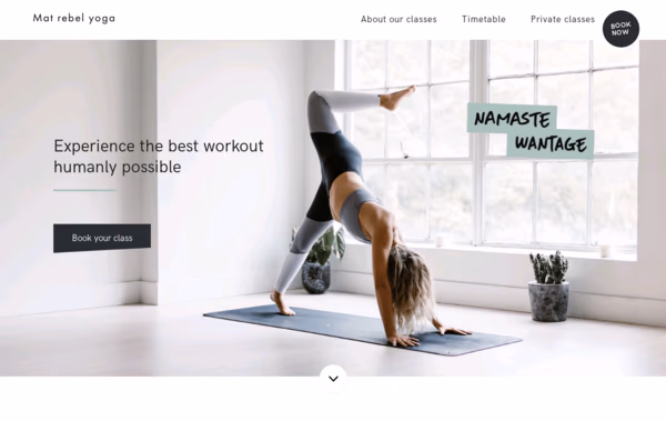 Mat Rebel Yoga website Web Design